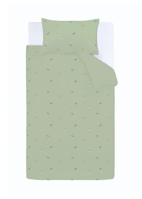 Catherine Lansfield Embroidered Dinosaur Duvet Cover Set - Single Image 5
