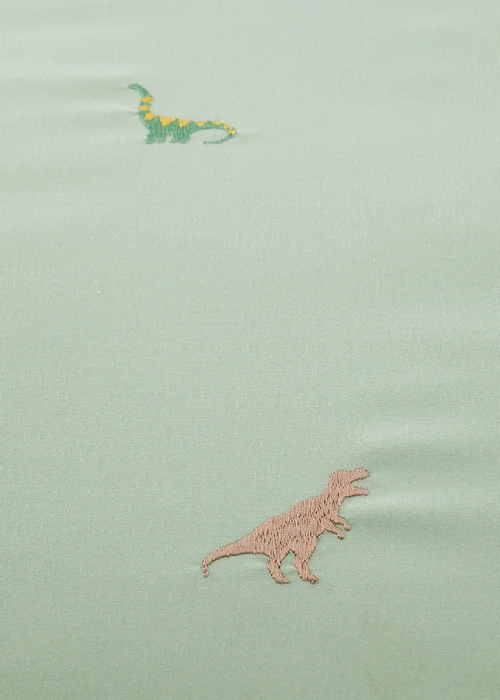 Catherine Lansfield Embroidered Dinosaur Duvet Cover Set - Single Image 4
