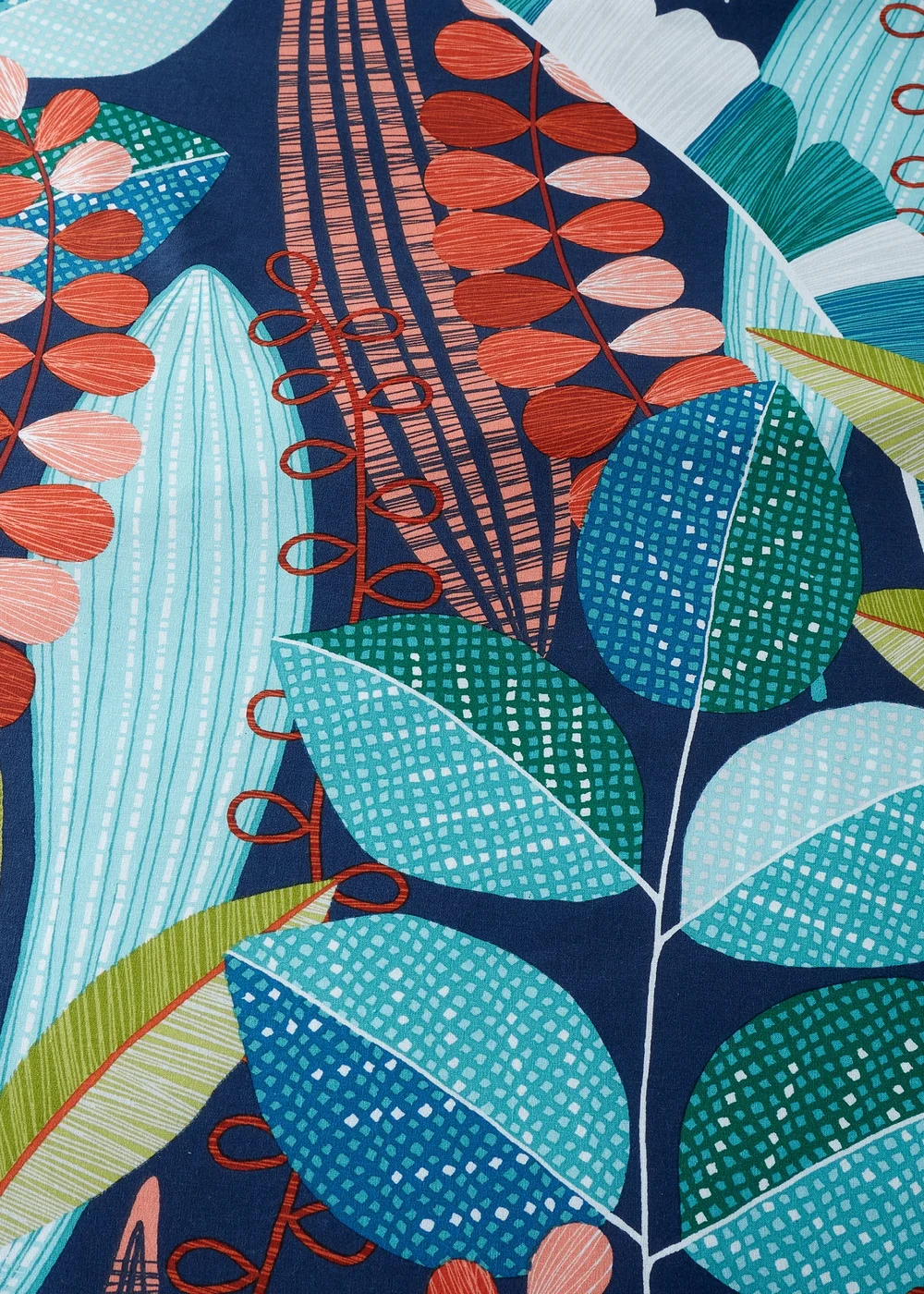 Catherine Lansfield Botanical Leaves Reversible Duvet Cover Set - Single Image 4