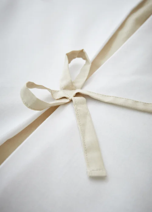 Catherine Lansfield Milo Bow Duvet Cover Set Natural - Single Image 4