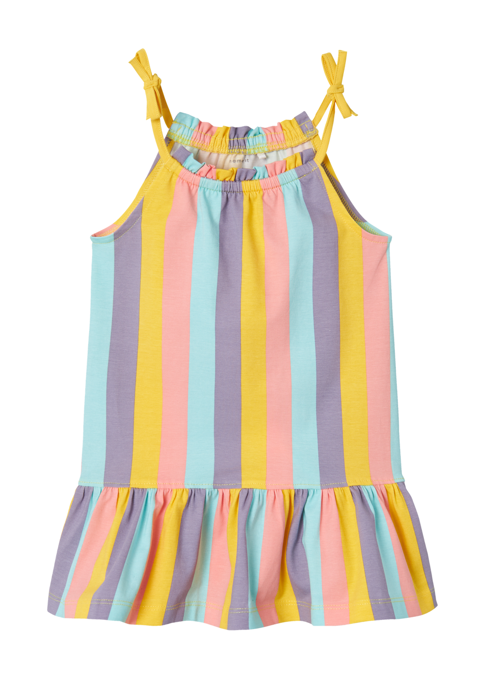 Name It Girls Multicoloured Box Strap Dress (9mths-5yrs) - 9-12 months Image 4