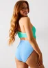 In The Style Blue & Turquoise One Shoulder Swimsuit - Size 8 Image 4