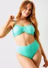In The Style Turquoise Bandeau Bikini Top - Size 8 Image 1
