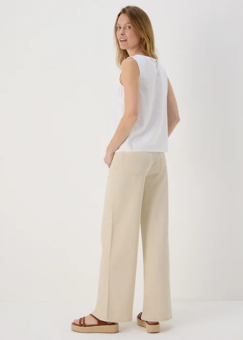 Ecru Wide Leg Jeans - 8/L29 Image 2