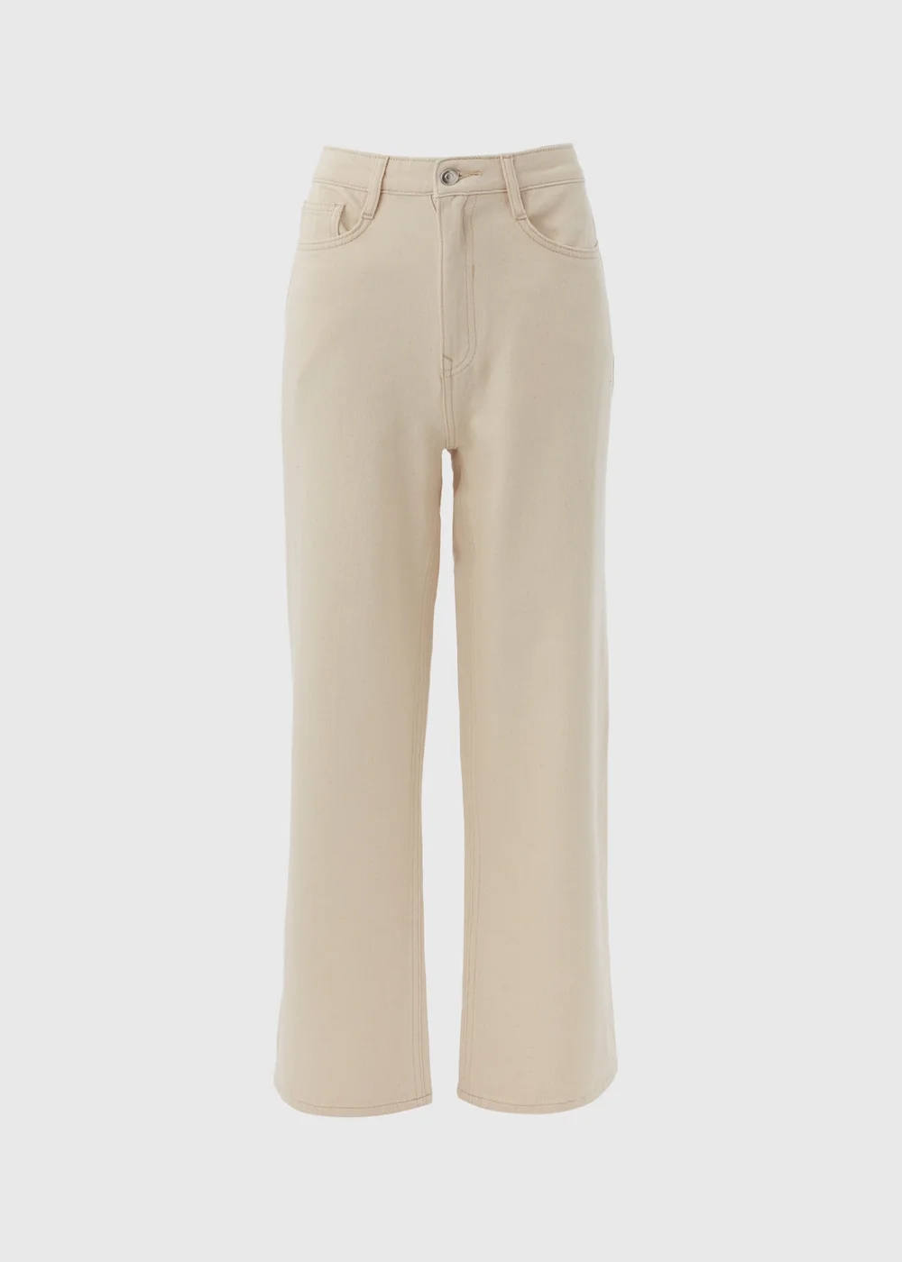 Ecru Wide Leg Jeans - 8/L29 Image 5