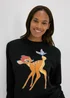 Bambi Black Sweatshirt - Small Image 3