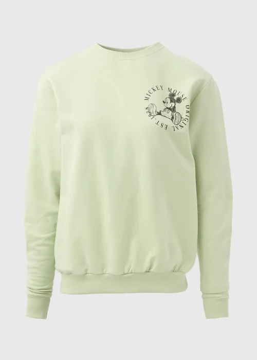 Disney Green Front & Back Mickey Sweatshirt - S Image 5