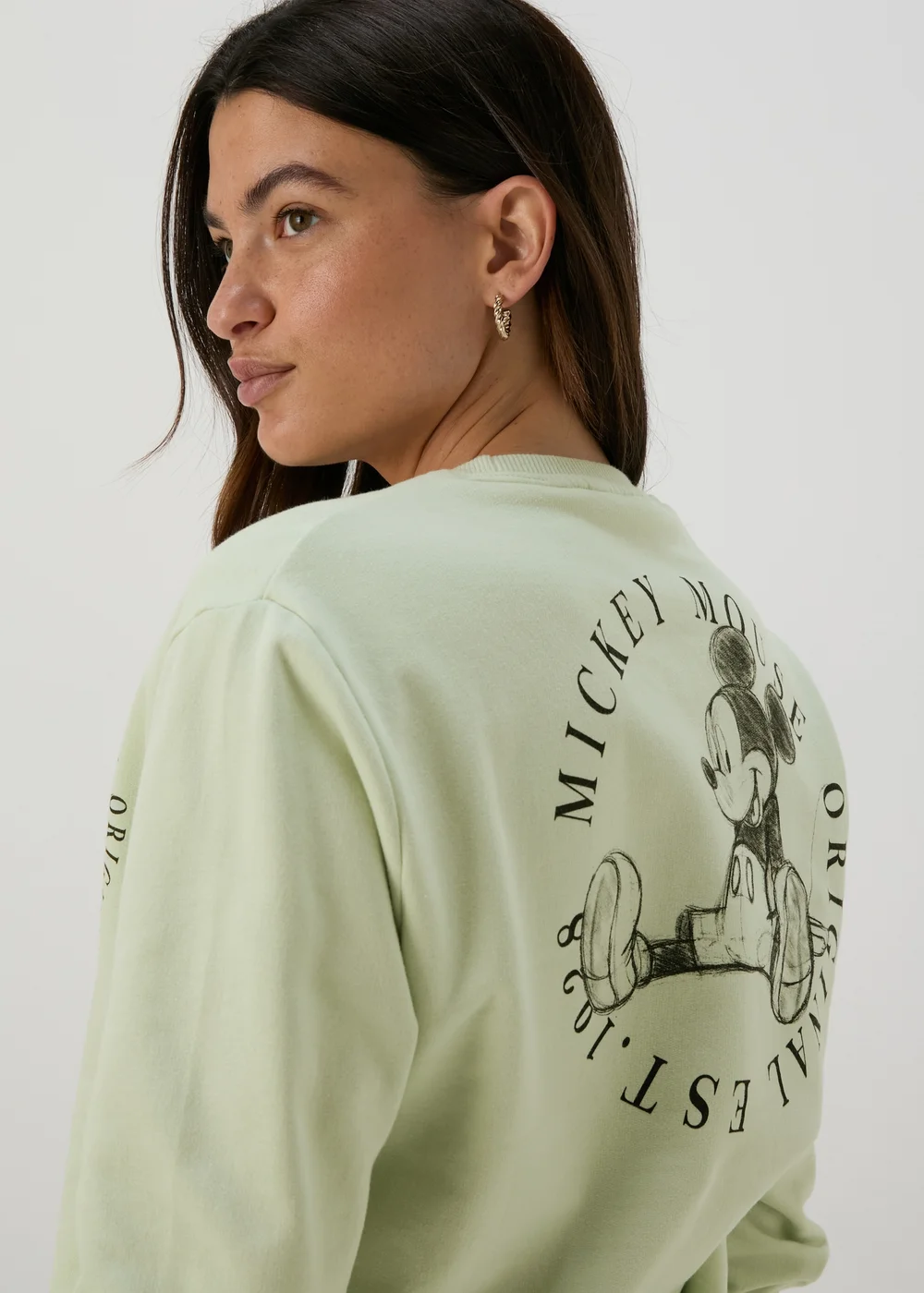 Disney Green Front & Back Mickey Sweatshirt - S Image 2