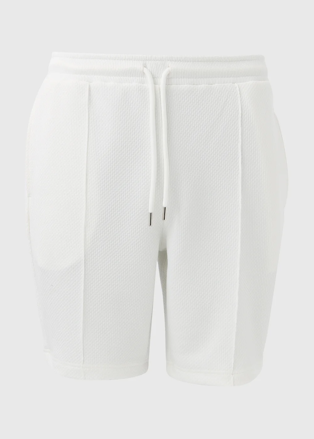White Textured Shorts - S Image 5