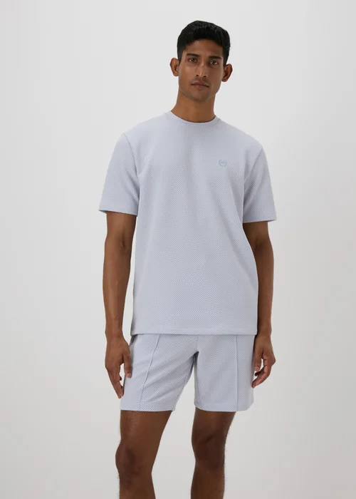 Light Blue Textured Shorts - S Image 1