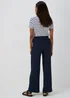 Navy Textured Trousers - Size 8 Image 2