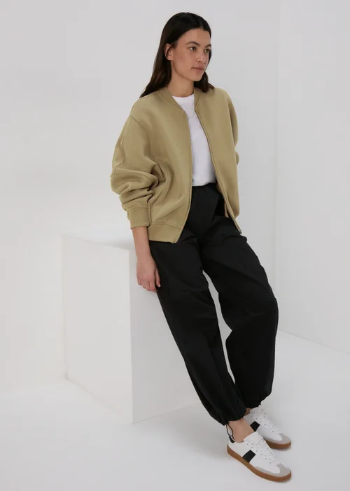 Green Sweat Bomber Jacket - S Image 4