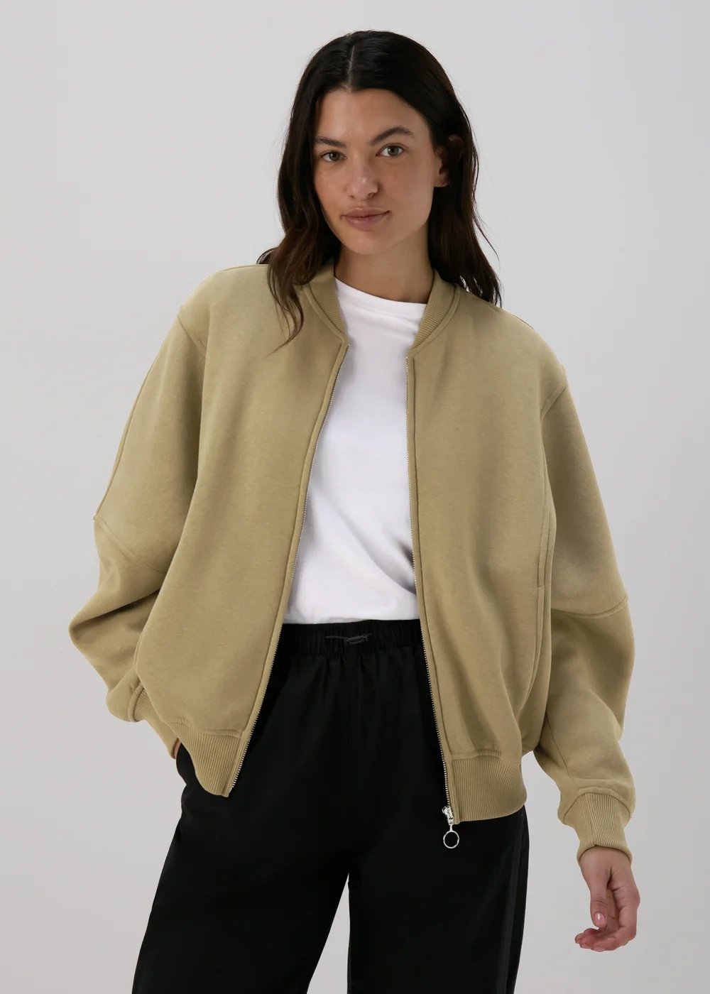 Green Sweat Bomber Jacket - S Image 1