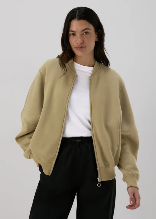 Green Sweat Bomber Jacket - S Image 1