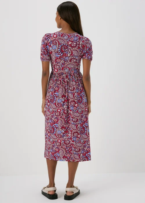 Multicolour Shirred Bodice Midi Dress - 8 Image 2