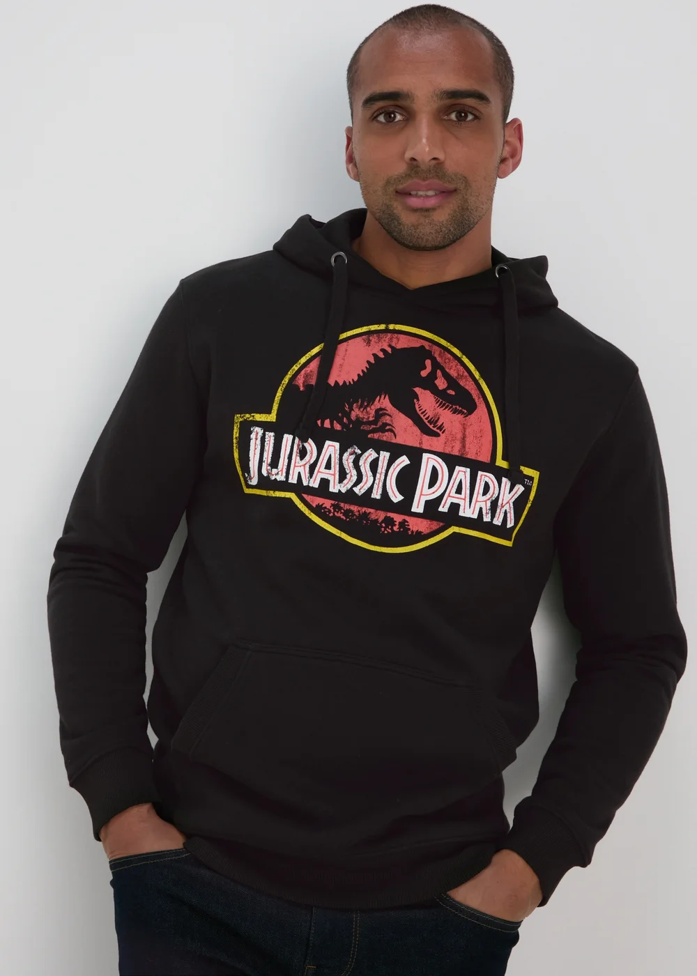 Jurassic Park Black Hoodie - Small Image 1