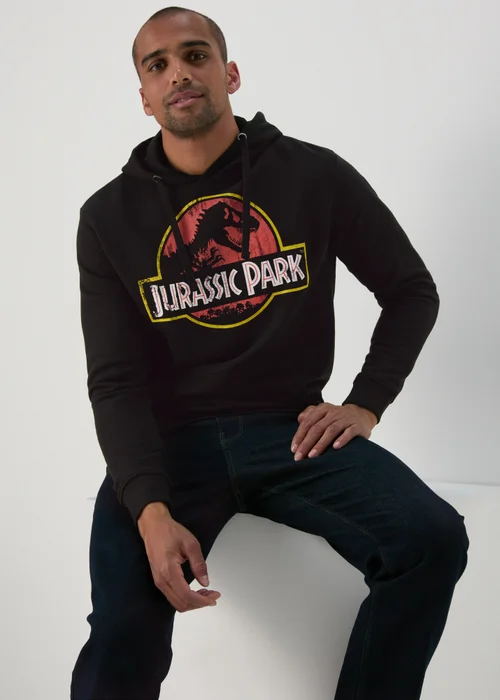 Jurassic Park Black Hoodie - Small Image 4