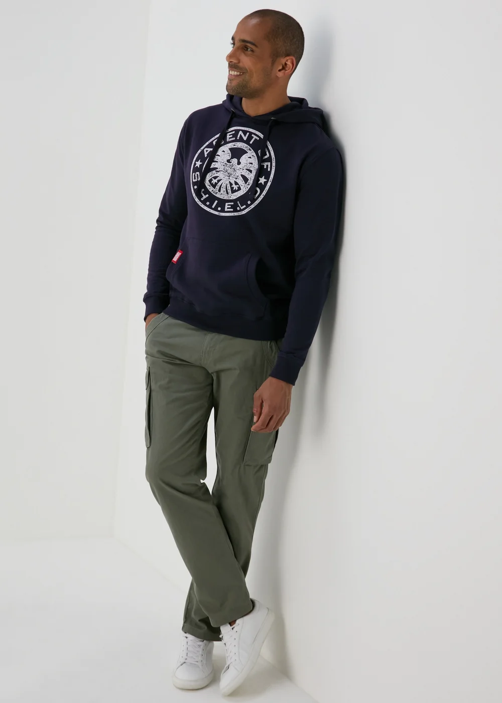 Marvel Navy Retro Hoodie - S Image 4