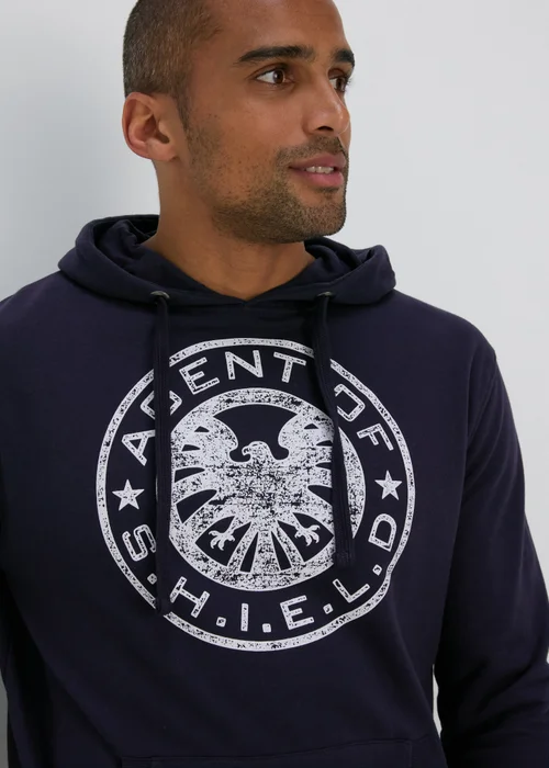 Marvel Navy Retro Hoodie - S Image 3