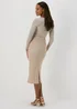 Mocha Soft Touch Ribbed Skirt - Size 8 Image 2