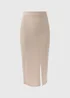 Mocha Soft Touch Ribbed Skirt - Size 8 Image 5
