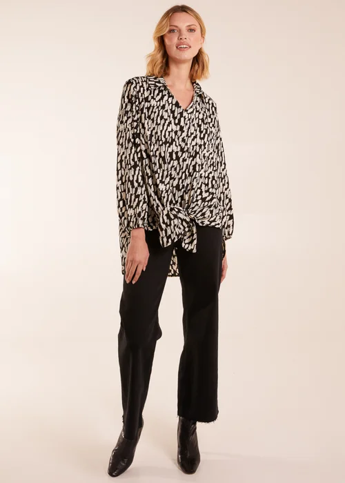 Blue Vanilla High Low Hem Tie Knot Blouse - S/M Image 4