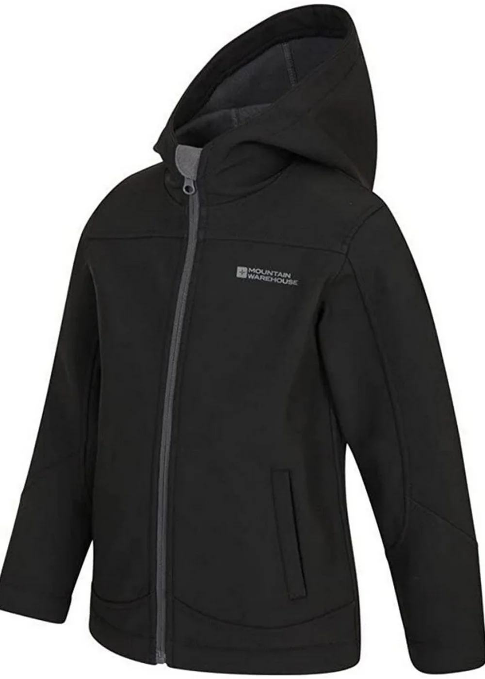 Mountain Warehouse Kids Black Exodus Water Resistant Soft Shell Jacket (3-8yrs) - 3-4 Yrs Image 3