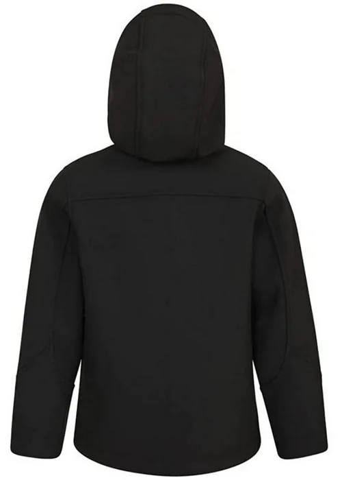 Mountain Warehouse Kids Black Exodus Water Resistant Soft Shell Jacket (3-8yrs) - 3-4 Yrs Image 2