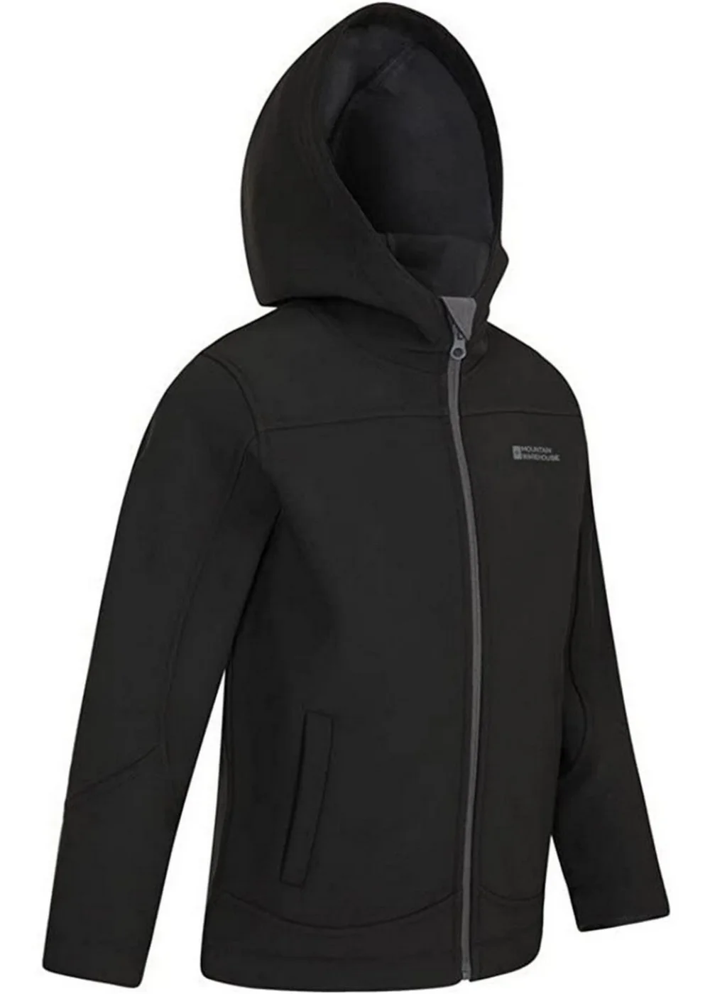 Mountain Warehouse Kids Black Exodus Water Resistant Soft Shell Jacket (3-8yrs) - 3-4 Yrs Image 4