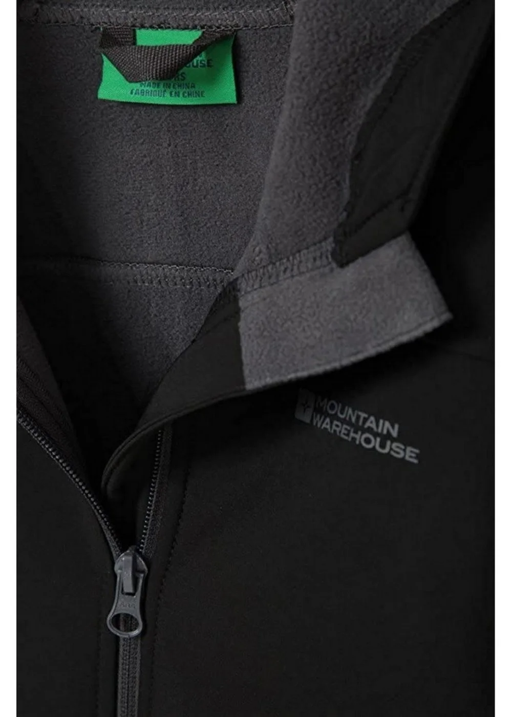 Mountain Warehouse Kids Black Exodus Water Resistant Soft Shell Jacket (3-8yrs) - 3-4 Yrs Image 5