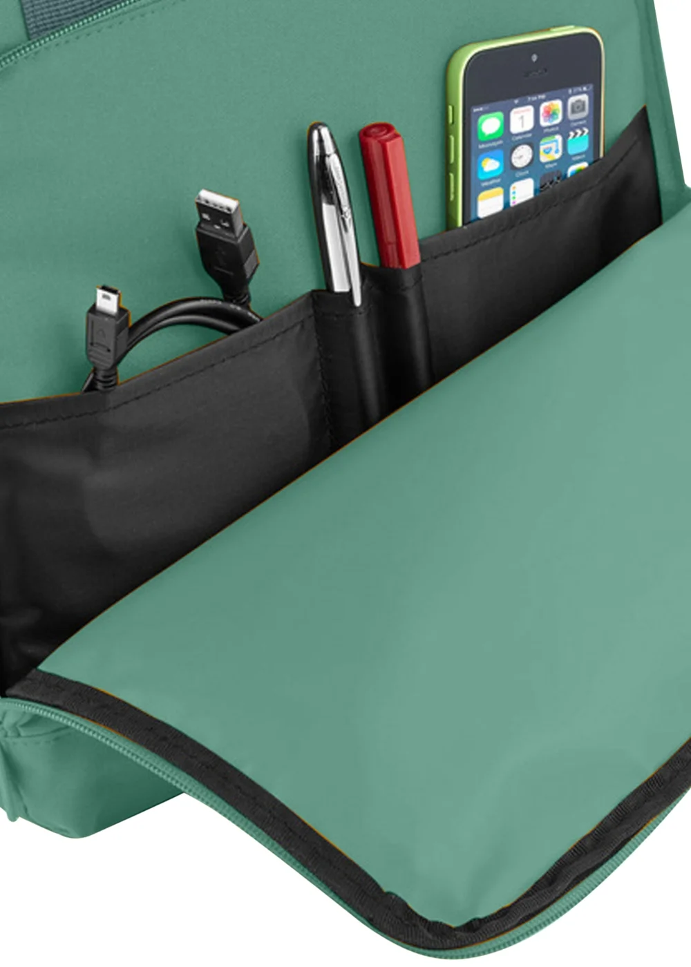 Bagbase Sage Green Twin Handle Roll-Top Backpack - One Size Image 3