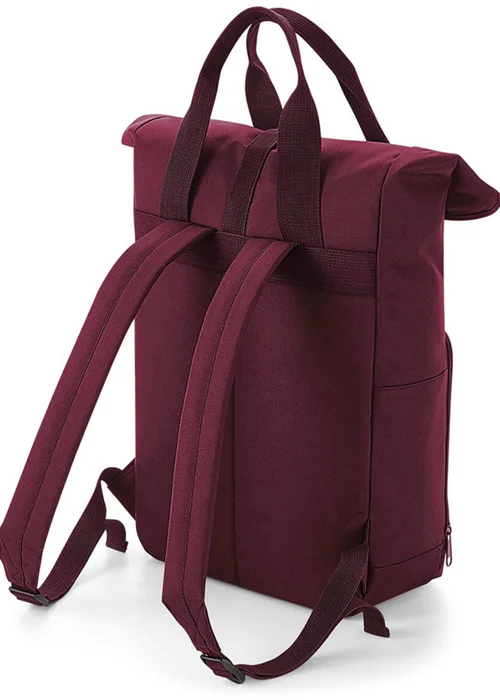 Bagbase Burgundy Twin Handle Roll-Top Backpack - One Size Image 2