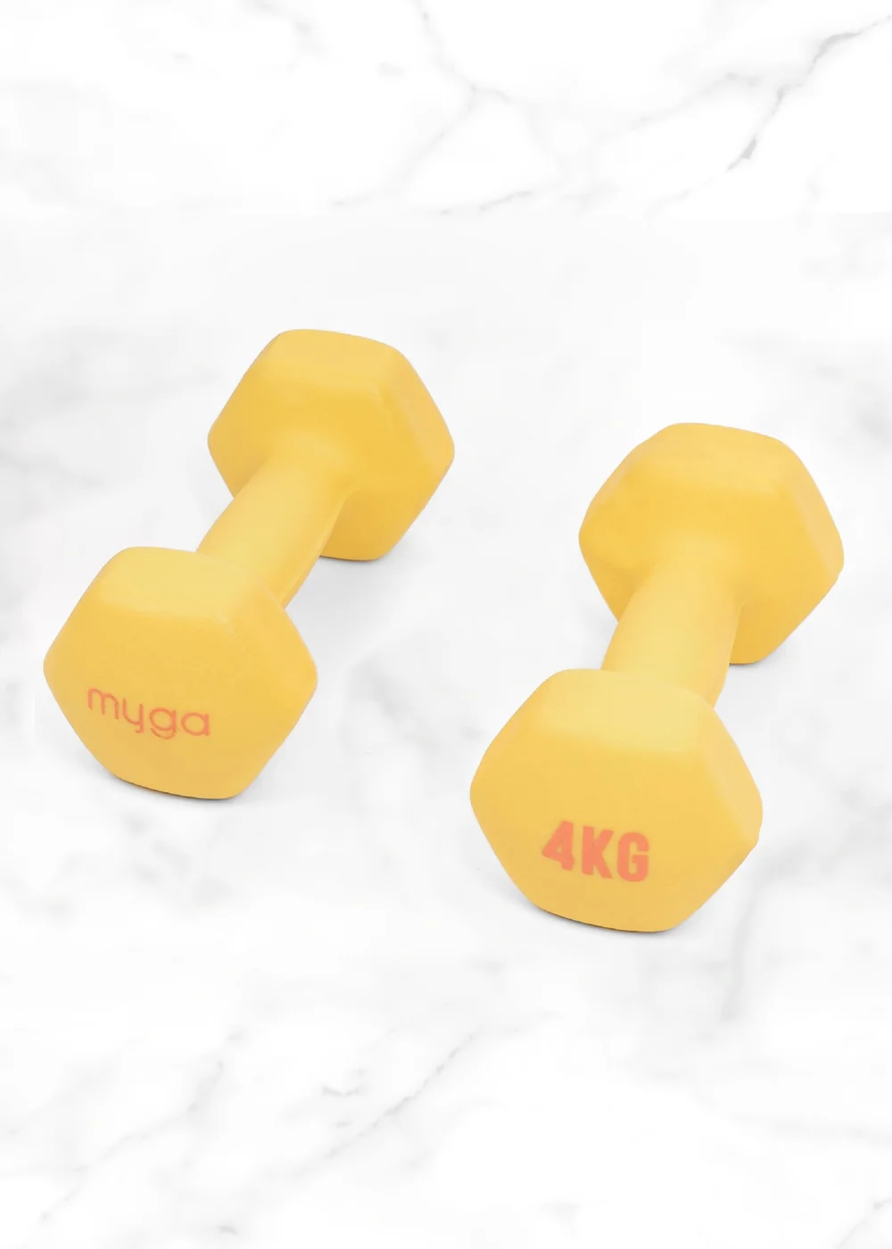 Myga Yellow Dumbbell Pair (4KG) - No Size Image 1
