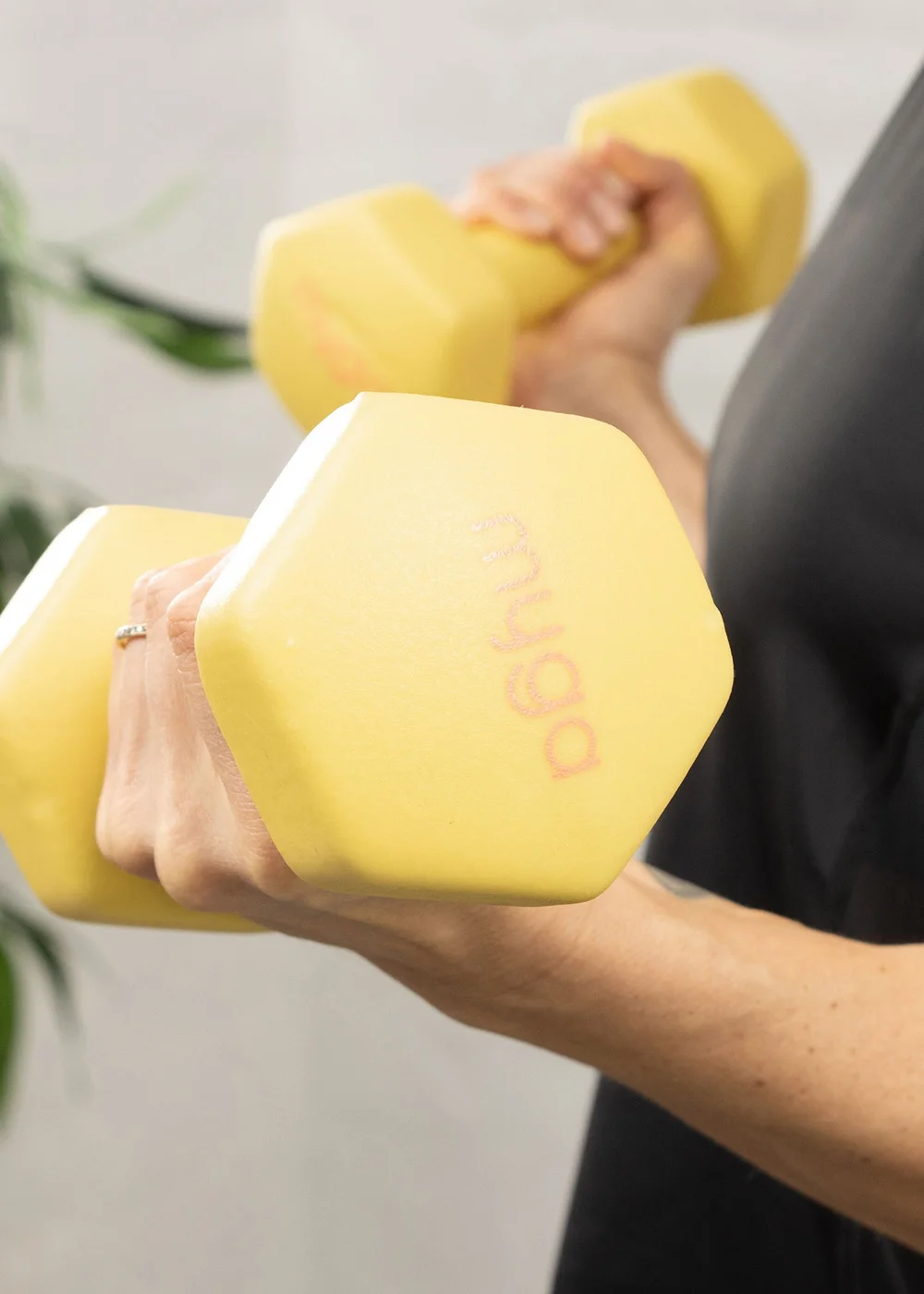 Myga Yellow Dumbbell Pair (4KG) - No Size Image 2