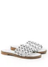 Where's That From White Pu Kelly Sliders With Studded Detailing - Size 5 Image 1
