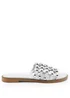 Where's That From White Pu Kelly Sliders With Studded Detailing - Size 5 Image 2