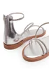 Where's That From Silver Metallic Palmira Diamante Flatform Strappy Sandals - Size 6 Image 2