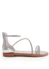 Where's That From Silver Metallic Palmira Diamante Flatform Strappy Sandals - Size 6 Image 1