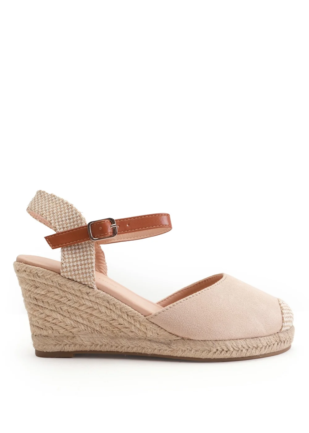 Where's That From Beige Suede Blakely Low Wedge Espadrille Sandals - 3 Image 1