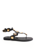Where's That From Black Pu Sharyn Toe Post Sandals - Size 3 Image 1