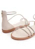 Where's That From Cream Pu Palmira Diamante Flatform Strappy Sandals - Size 5 Image 2