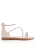 Where's That From Cream Pu Palmira Diamante Flatform Strappy Sandals - Size 5 Image 1