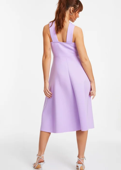 Quiz Purple Halter Neck Skater Midi Dress - 6 Image 2