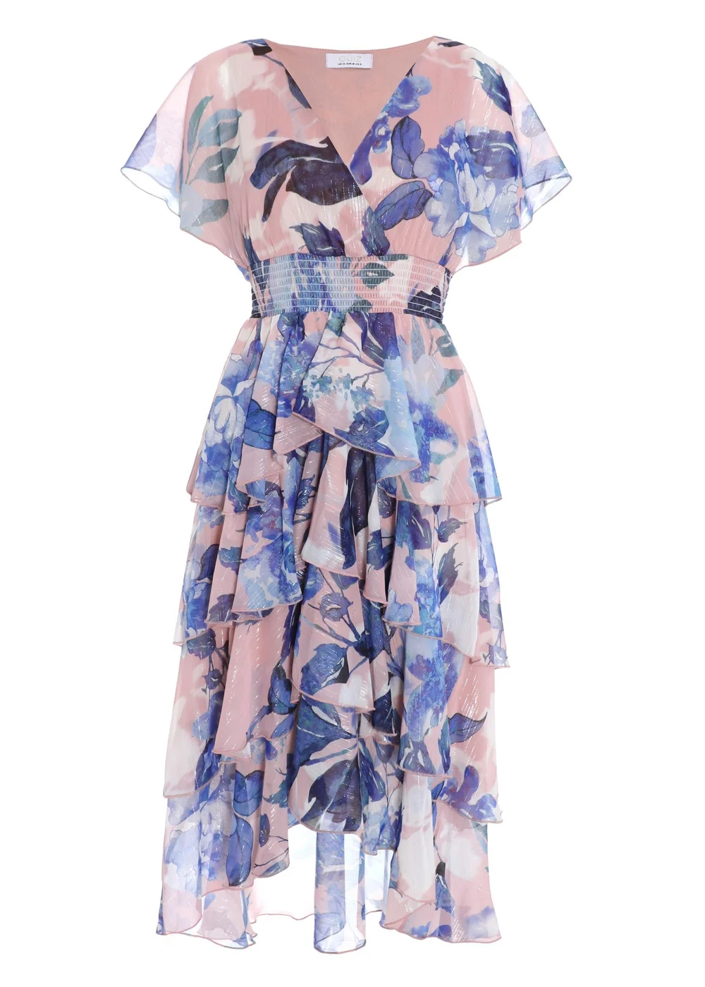 quiz pink dip hem dress Quiz Blush Dip Hem Dress