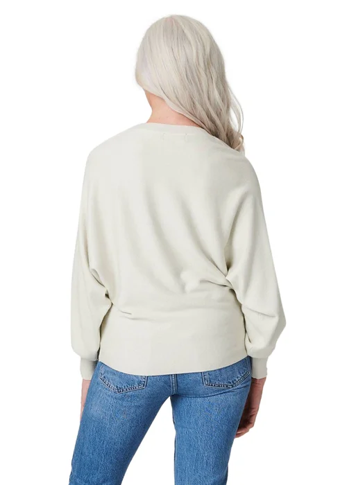 Izabel London Silver Metallic Button Cuff Knit Jumper - S Image 2