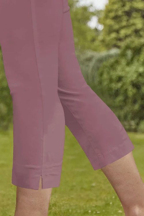 Roman Dusky Pink Cropped Stretch Trouser Capri Summer Leggings 3/4 Pedal Pushers - 12 Image 3