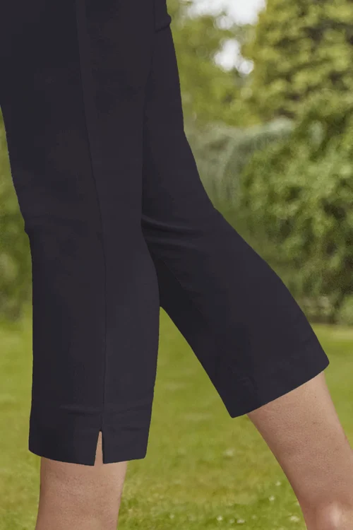 Roman Dark Grey Cropped Stretch Trouser Capri Summer Leggings 3/4 Pedal Pushers - 22 Image 3
