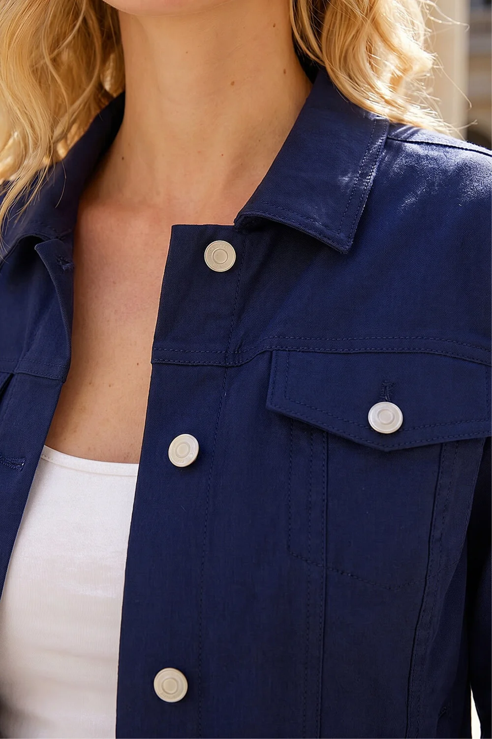 Roman Navy Stretch Pocket Detail Jacket - 20 Image 4