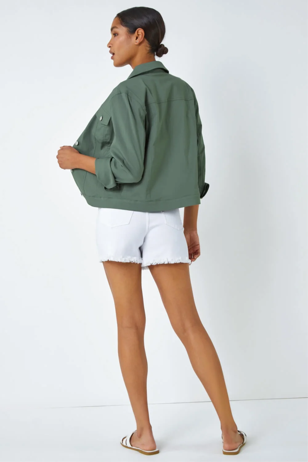 Roman Khaki Stretch Pocket Detail Jacket - 18 Image 4