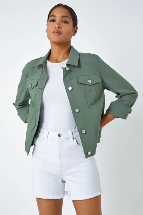 Roman Khaki Stretch Pocket Detail Jacket - 18 Image 3